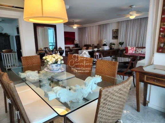 Imagem Apartamento de luxo à venda em Guarujá-SP, no bairro Pitangueiras: 3 quartos, 3 suítes, 2 salas, 5 banheiros, 2 vagas de garagem, 190m².