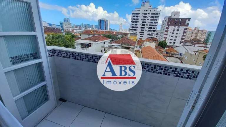 Imagem Apartamento com 3 dormitórios à venda, 110 m² por R$ 580.000 - Aparecida - Santos/SP Frente vista livre