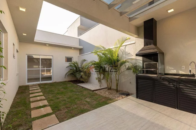 Imagem Casa com quintal e 3 dormitórios à venda, 170 m² por R$ 1.290.000 - Condomínio Residencial Viena - Indaiatuba/SP