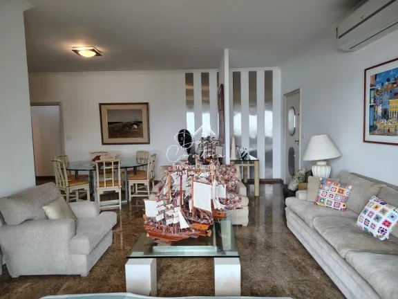 Imagem Apartamento frente mar, aceita parcelamento direto em Guarujá-SP, Pitangueiras: 3 quartos, 1 suíte, 2 salas, 2 banheiros, 2 vagas - 191m².