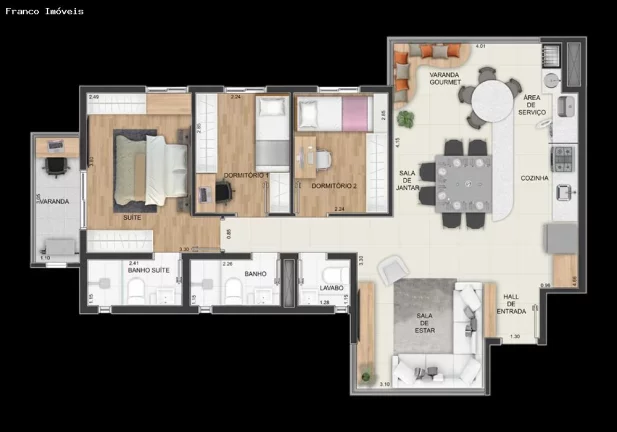 Imagem Apartamento Garden para Venda em Santo André, Vila Floresta, 3 dormitórios, 1 suíte, 2 banheiros, 2 vagas