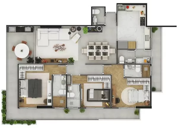 Imagem APARTAMENTO COM 128 m² - FORTE - PRAIA GRANDE SP