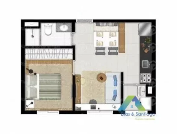 Imagem Apartamento com 1 dormitório à venda, 33 m² por R$ 338.000 - Mooca - São Paulo/SP