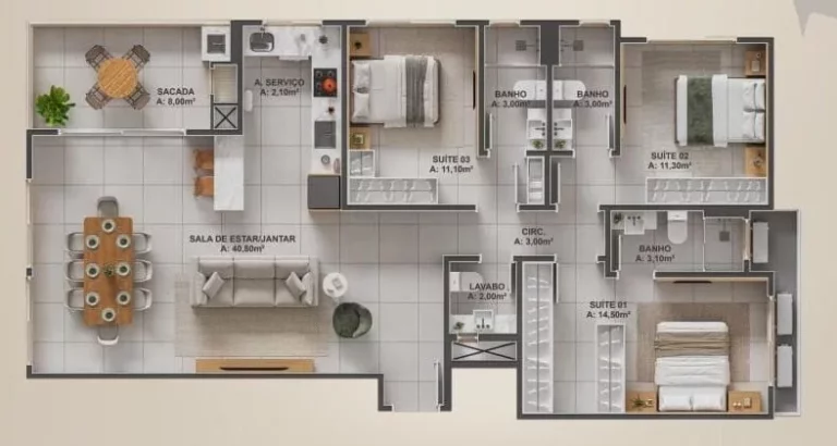Imagem Seven - Apartamento à venda no bairro Perequê - Porto Belo/SC