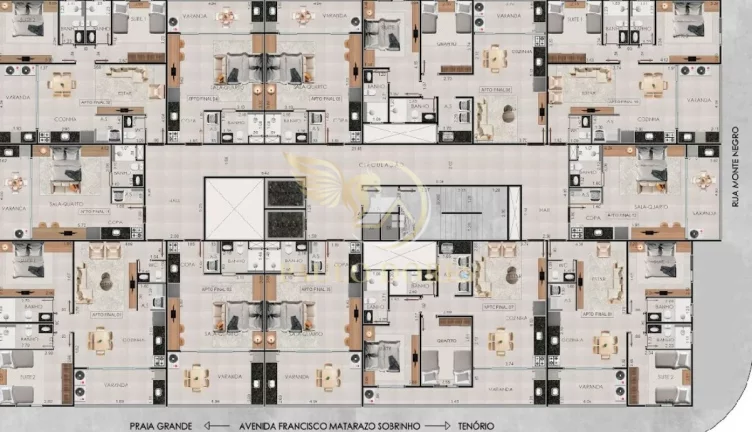 Imagem LANÇAMENTO DE APARTAMENTOS COM 2 DORMITÓRIOS ENTRE AS PRAIAS GRANDE E TENÓRIO, A POUCOS METROS DO MAR