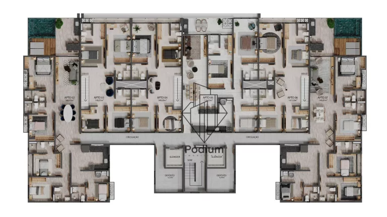 Imagem Cobertura Duplex com varanda / sacada gourmet e piscina privativa a 200m da praia de Camboinha / Cabedelo - CO0208