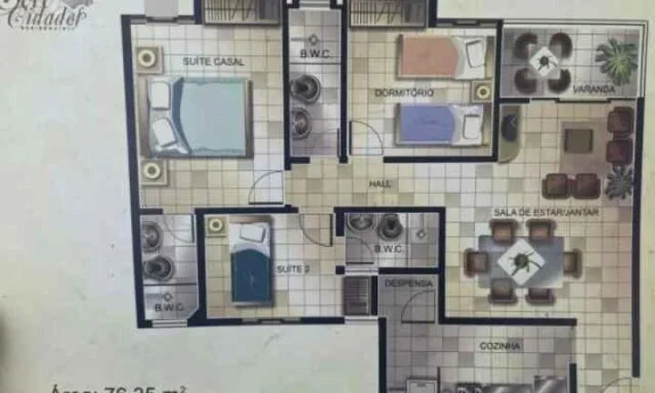 Imagem Apartamento 3 dormitórios para Venda em Teresina, Horto, 3 dormitórios, 2 suítes, 2 banheiros, 1 vaga