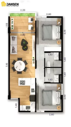Imagem APARTAMENTOS COM 02 QUARTOS E COBERTURA DUPLEX, A BEIRA MAR DO BESSA.