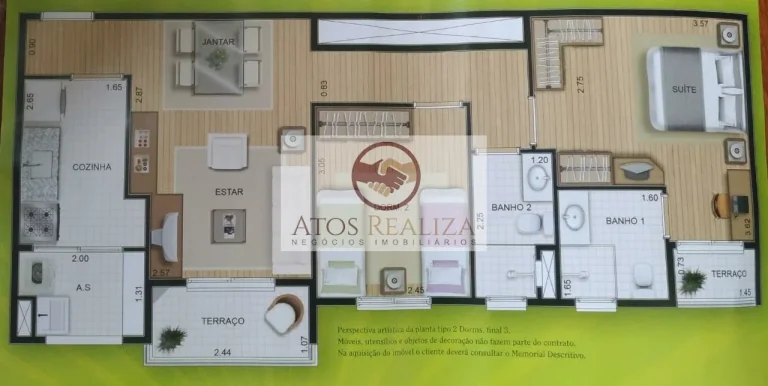 Imagem Aluguel de Apartamento 2 Dorms na Usina Piratininga SP - 62m²