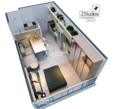 Imagem J. STUDIOS, LANÇAMENTO NO MEIRELES,
Studios de 25m² e 36m².