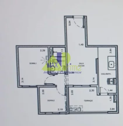 Imagem APARTAMENTO 02 DORMITÓRIOS/SACADA/01 VAGA