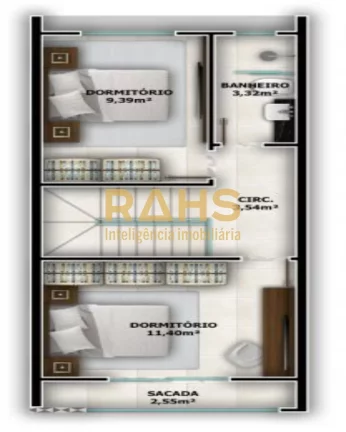 Imagem Ótimo sobrado geminado com 2 quartos a venda no bairro Aventureiro em Joinville por R$320.000,00. C...