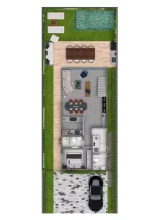 Imagem Casas de 1º andar sobrado em resort as margens da BR-230 e próximo ao ponto turístico do Pôr do sol de Jacaré - CA0165