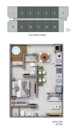 Imagem APARTAMENTO À VENDA DE 1 OU 2 DORMITÓRIOS NO ITAGUÁ EM UBATUBA-SP