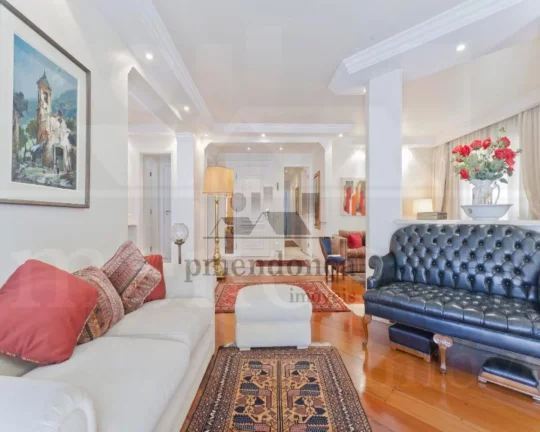 Imagem Apartamento amplo com living para 3 ambientes, terraço com vista livre, lavabo, 3 suítes com armá...