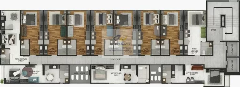 Imagem Vendo Flat de 20 m² a 22m², em Ponta de Campina, Cabedelo