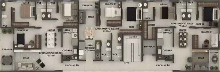 Imagem Apartamento à venda, 72 m² por R$ 659.000,00 - Bancários - João Pessoa/PB