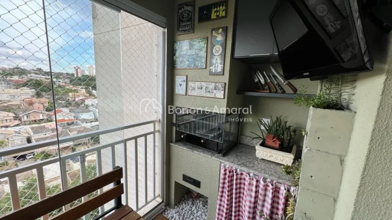 Imagem Apartamento de 75 m² em andar alto, com três quartos sendo uma suíte, sala para dois ambientes e ...