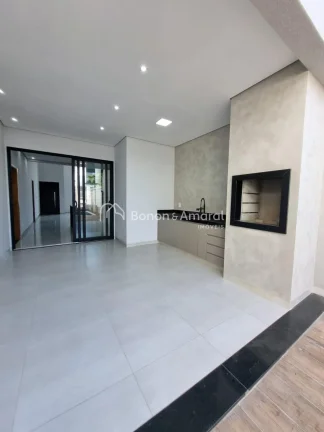 Imagem Casa à venda em condomínio, Paulinia, em construção, 3 suites, master, lavabo, living pé direito alto, área gourmet integrada, quintal, WC de serviço, fino acabamento, armários, despensa,aquecimento solar, preparação para AC., piscina,lazer no condomínio.