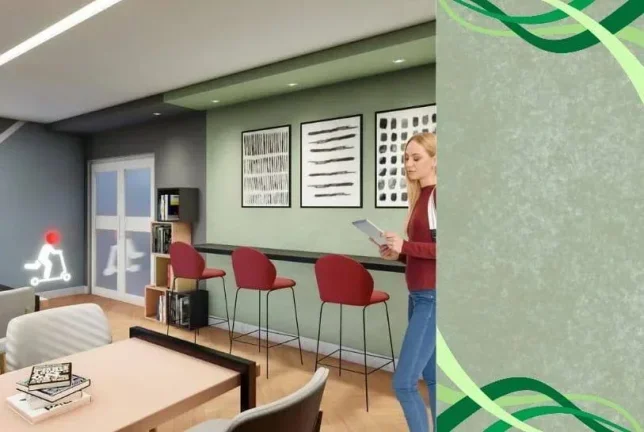Imagem Studio à venda, no Collegiate Plus São João Del Rei, em São João Del Rei, Colinas del Rey, com 1 quarto, 22,17m2