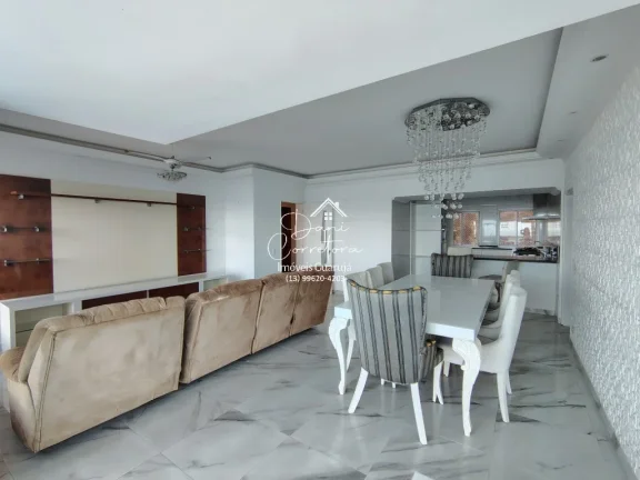 Imagem Apartamento com linda vista para o mar em Guarujá-SP, no Morro do Maluf: 3 quartos, 2 suítes, 2 salas, 3 banheiros, 1 vaga de garagem, 142m².