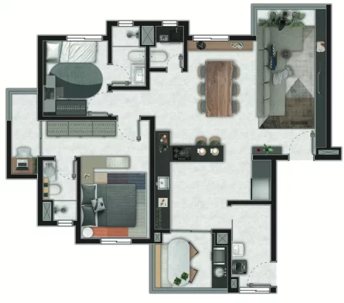 Imagem Imperdível: apartamento à venda em Santo André-SP, Vila Gilda, 3 quartos, 3 suítes, 4 banheiros, 2 vagas, 100m² - Condomínio Palazzo Elevato!