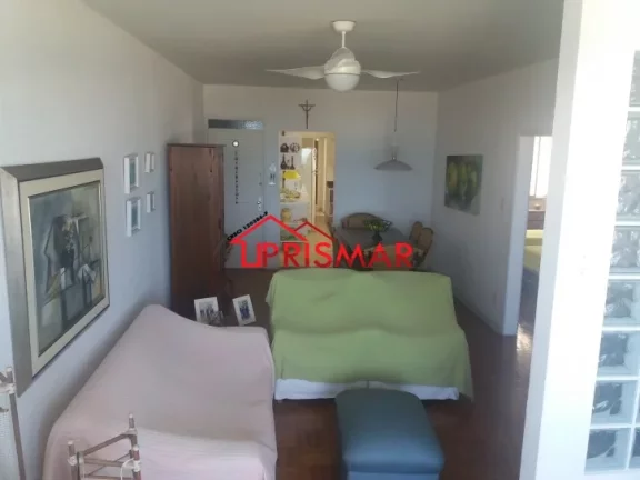 Imagem 2 dormitorios + dependencia de empregada, frente ao mar, pompéia 1 vaga