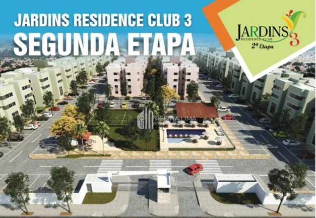 Apartamento na planta, 3 dormitórios à venda por R$ 250.000,00 Condomínio JARDINS RESIDENCE CLUB 3 - GRANDE DIRCEU - Teresina/PI