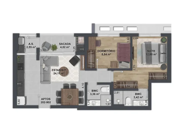 Imagem Apartamento 3 Dormitórios para venda em Florianópolis - SC