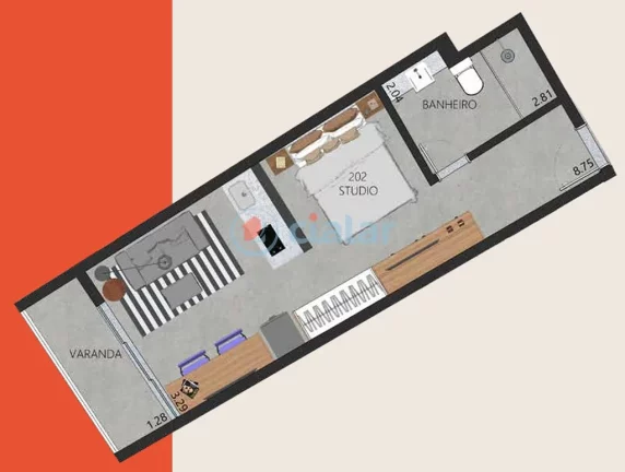 Imagem Studio à venda 1 Quarto 1 Vaga 52.47M Glória Rio de Janeiro - RJ | Gloria delart Coliving Imagem Studio à venda 1 Quarto 1 Vaga 52.47M Glória Rio de Janeiro - RJ | Gloria delart Coliving