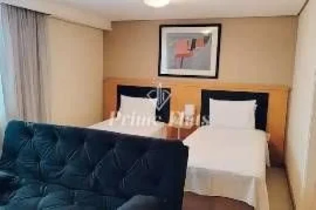 Imagem Flat disponível para locação no Hotel Bienal Suítes, com 28m², 1 dormitório e 1 vaga