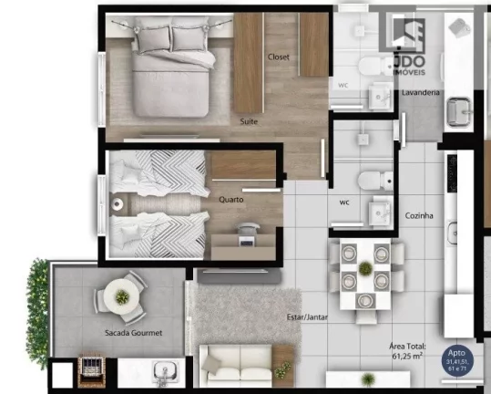 Imagem Apartamento a Venda no bairro Boa Vista - Curitiba, PR