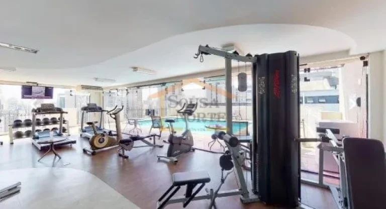Imagem Apartamento 60m², 2 dormitórios, armários embutidos, piso em mármore, ar condicionado quente e f...