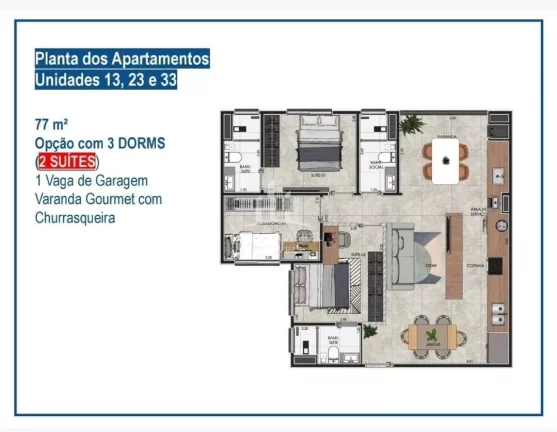 Imagem Apartamentos de 1 a 3 Dormitórios, Duplex, de 30 a 154m² na Vila Bocaina, Mauá-SP