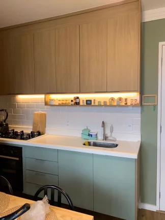 Imagem Apartamento Mobiliado - Porteira fechada - Tatuapé - 2 Dormitórios - Cozinha americana