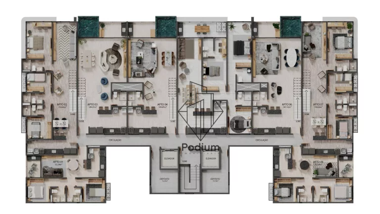 Imagem Cobertura Duplex com varanda/sacada gourmet e piscina privativa a 200m da praia do Bairro Camboinha/Cabedelo - CO0210