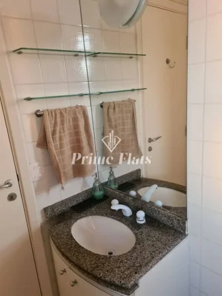 Imagem Flat disponível para locação no Twin Towers Ibirapuera, com 70m², 2 dormitórios e 2 vagas de garagem