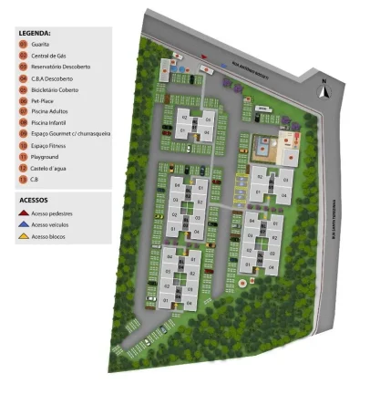 Foto do imóvel: ado Diferencial Apartamento Garden 40,75 m² + Quintal Privativo de 8,80 m² 2 Quartos Sala de Estar/Jantar Cozinha Banheiro Área de Serviço Vaga de Garagem Privativa Piso Laminado Quintal Privativo Exclusivo Lazer Completo para Toda a Família