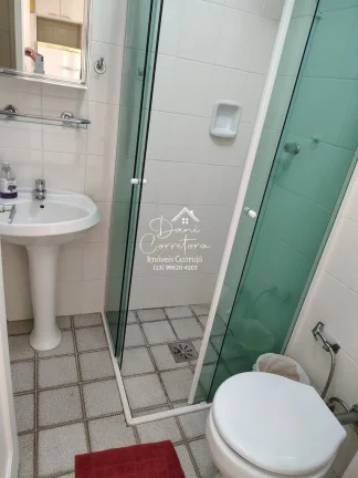 Imagem Apartamento à venda em Guarujá-SP, Pitangueiras: 1 quarto, 1 suíte, 2 salas, 2 banheiros, 1 vaga, 60m². Venha conferir!