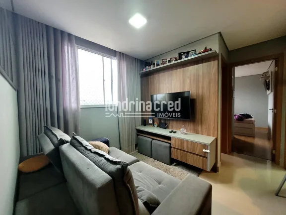 Imagem Apartamento no Spazio Lyon – Zona Norte de Londrina com 2 dormitórios, sala, cozinha, 1 banheiro social, 1 vaga de garagem e 45m² de área útil