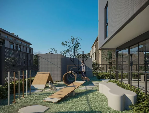 Imagem Apartamento térreo com área gourmet privativa em L a beira mar da praia de Intermares - AP2781.