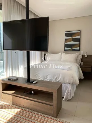 Imagem Flat disponível para locação no VHouse Faria Lima, com 46m², 1 dormitório e 1 vaga