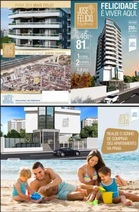 Imagem Apartamento à venda em Praia Grande-SP, Bairro Mirim: 2 quartos, 1 suíte, 2 salas, 2 banheiros, 79m² de área!