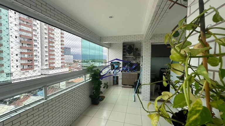 Imagem Apartamento com 3 dormitórios à venda, 101 m² por R$ 780.000 - Guilhermina - Praia Grande/SP