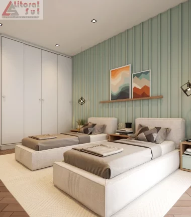 Imagem Apartamento à venda em Praia Grande-SP, Guilhermina: 2 quartos, 1 suíte, 1 sala, 2 banheiros, 1 vaga, 76m².