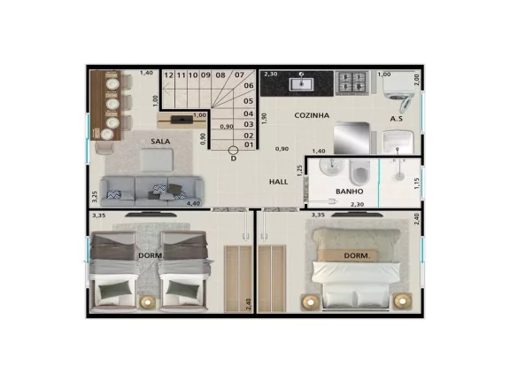 Imagem Casa com 2 dorms, Vila Sônia, Praia Grande - R$ 220 mil, Cod: 2686