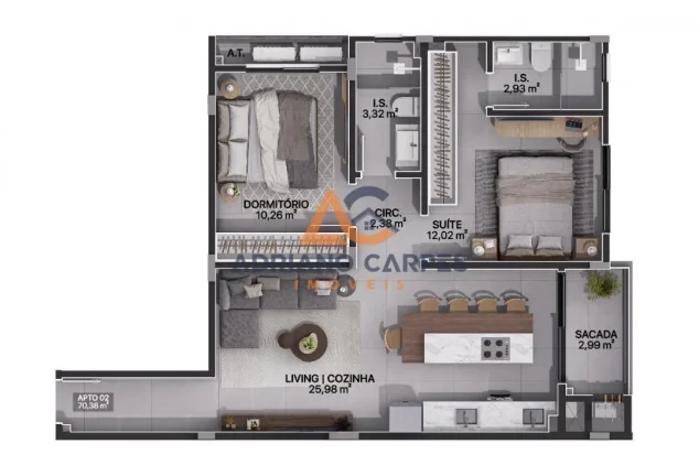 Imagem Comprar Apartamento no bairro Gravata na cidade de Navegantes-sc