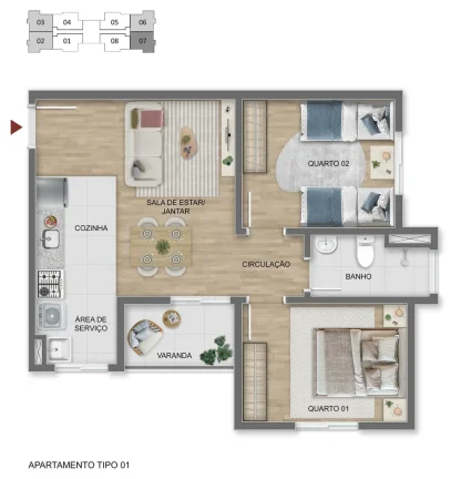 Imagem APARTAMENTO RESIDENCIAL em Mogi das Cruzes - SP, Vila Caputera