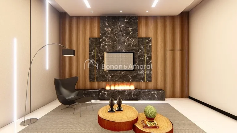 Imagem Casa em construção com sala com pé direito duplo, cozinha, churrasqueira fechada e coberta integr...