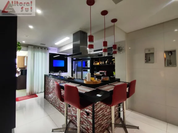 Imagem Apartamento de Luxo à Venda em Praia Grande-SP, 3 Quartos, 3 Suítes, 1 Sala, 3 Vagas de Garagem, 250m² no Canto do Forte!